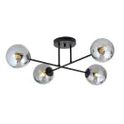 Emibig Plafonnier Roma Acier Noir | Convient pour 4x E14 - Max 10W