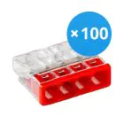 Lot 100x Wago 2273-204  Connecteur | 4 Câble Connexion